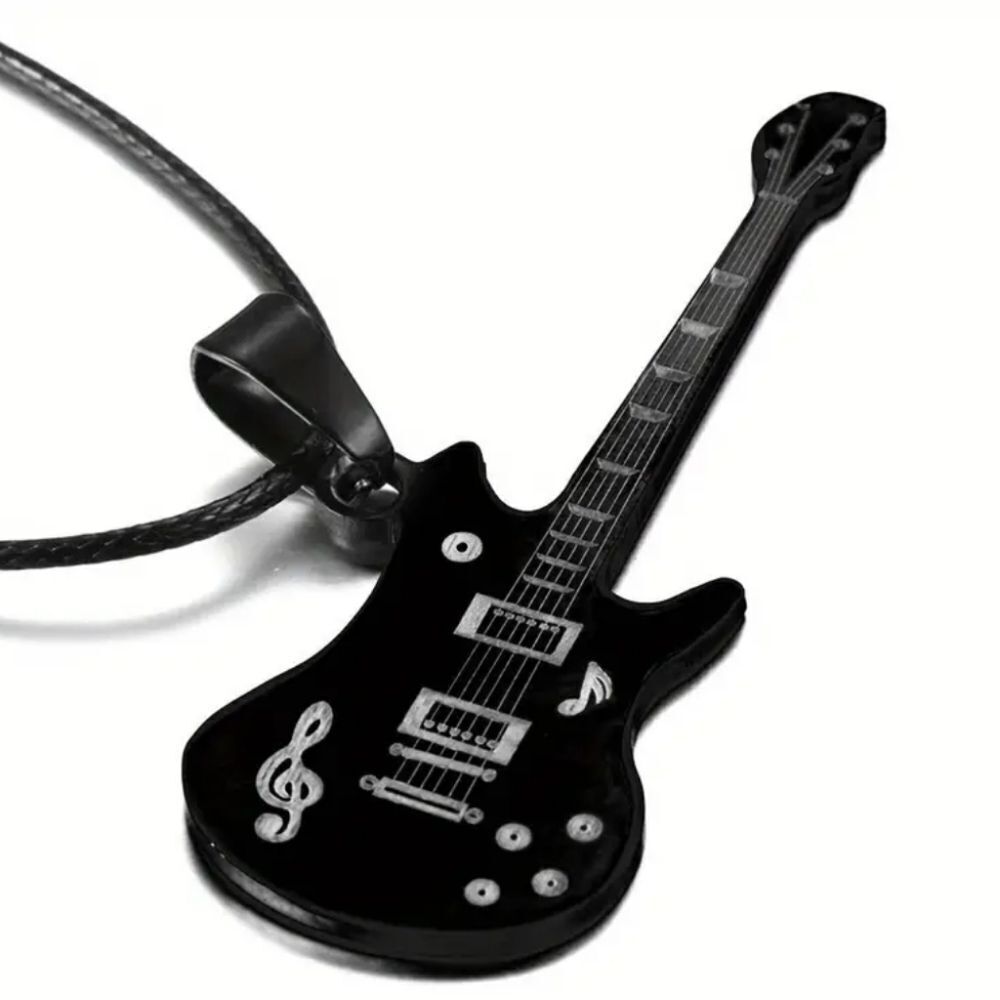 Unisex guitar necklace